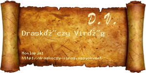 Draskóczy Virág névjegykártya